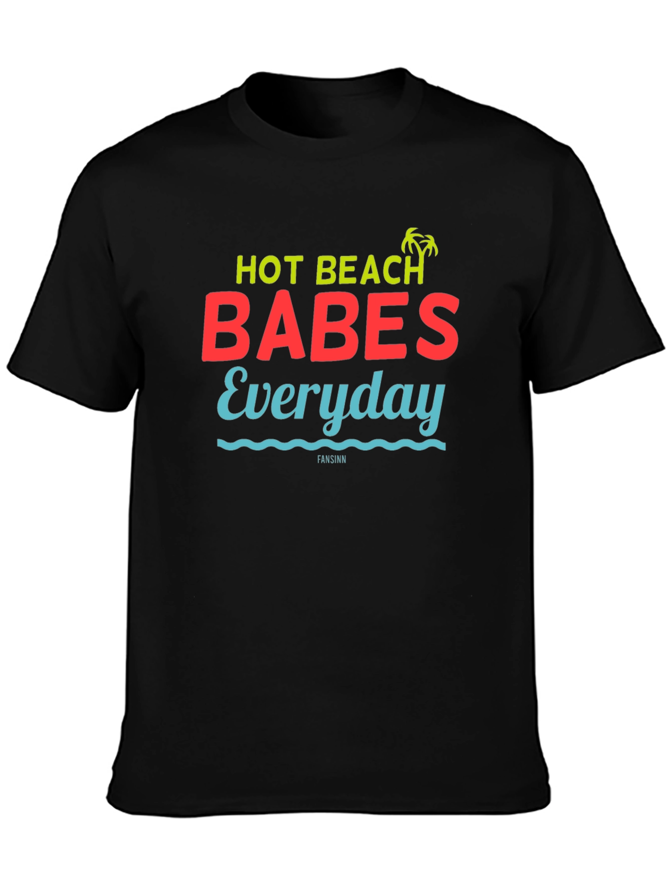 Hot Beach Babes Everyday Graphic Tee - Black