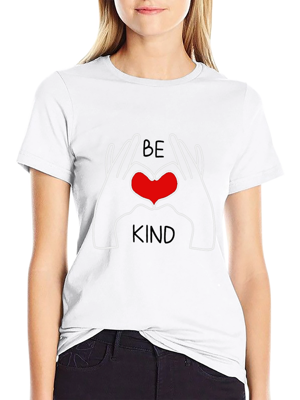 Be Kind Heart Hands Graphic T-Shirt