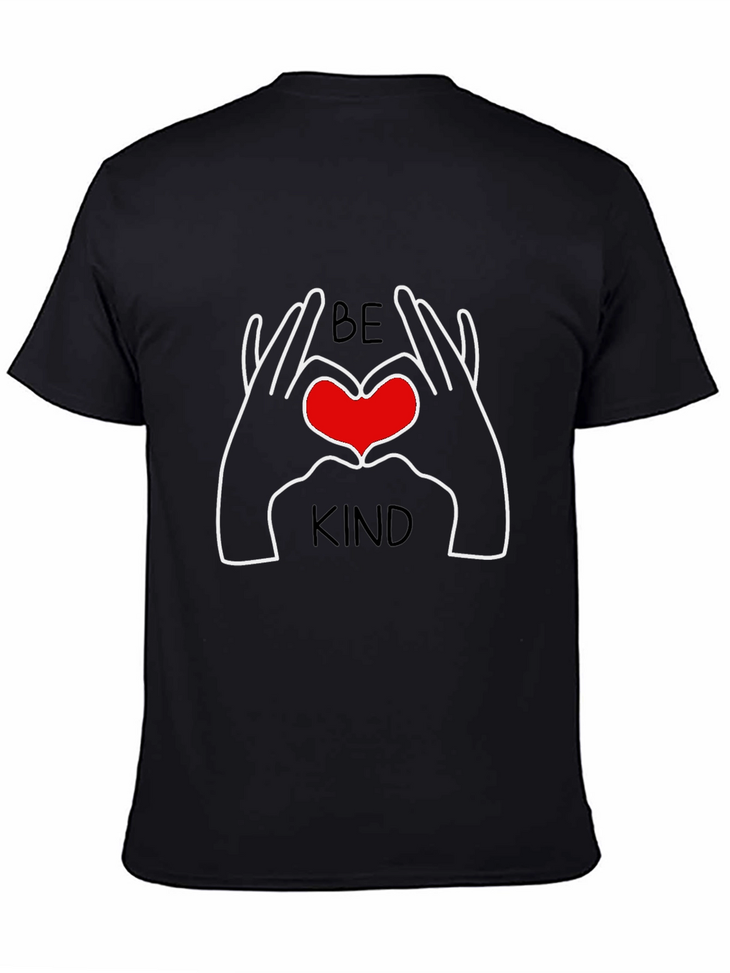 Be Kind Heart Hands Graphic T-Shirt