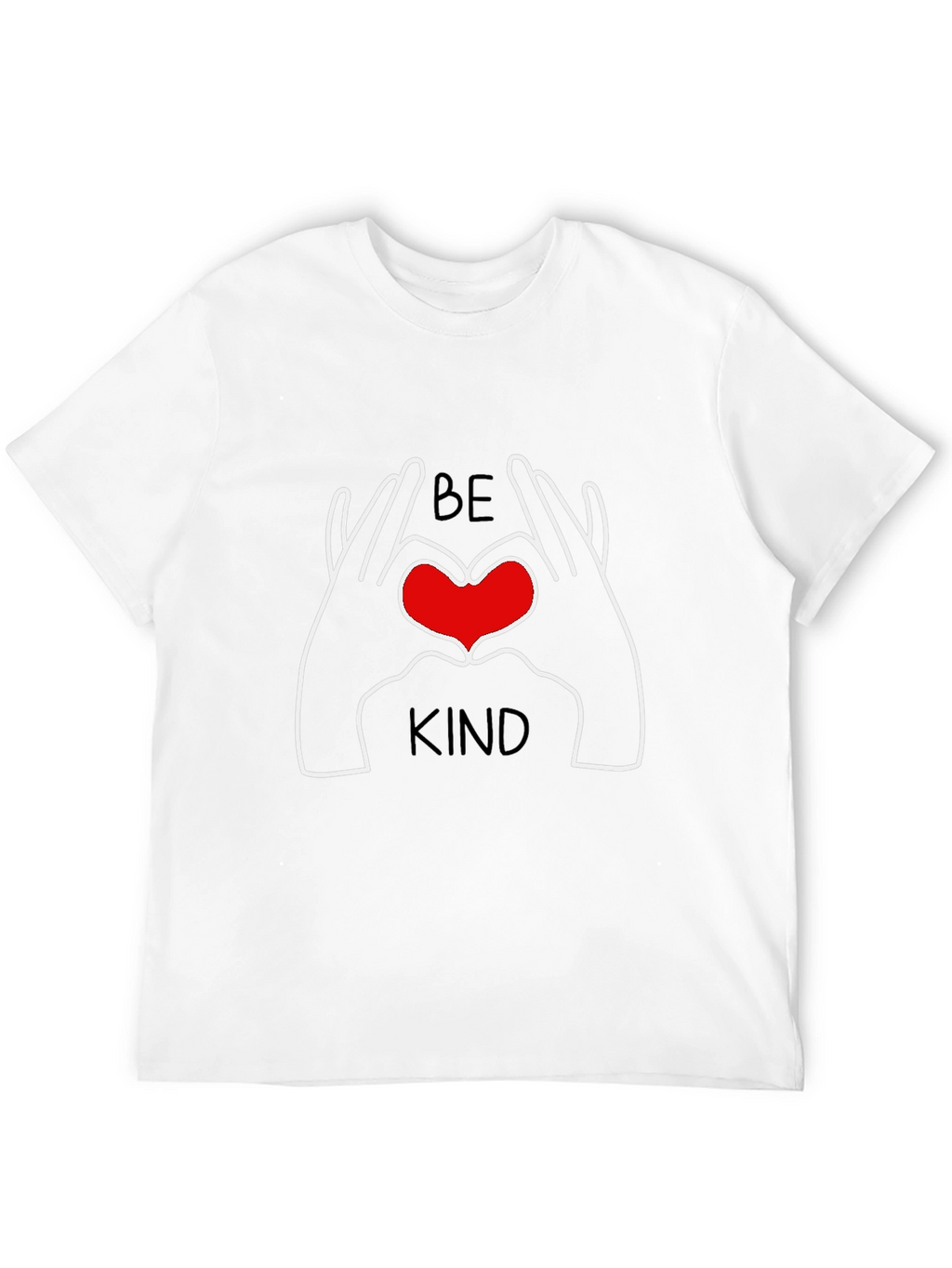 Be Kind Heart Hands Graphic T-Shirt