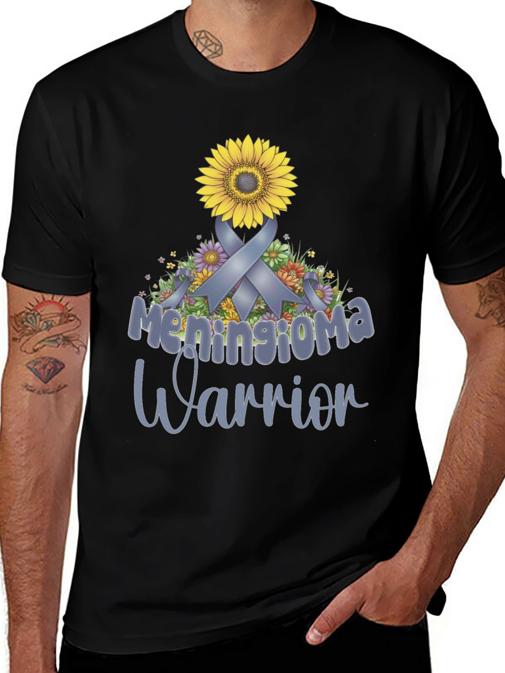 Meningioma Warrior T-Shirt - Sunflower Ribbon