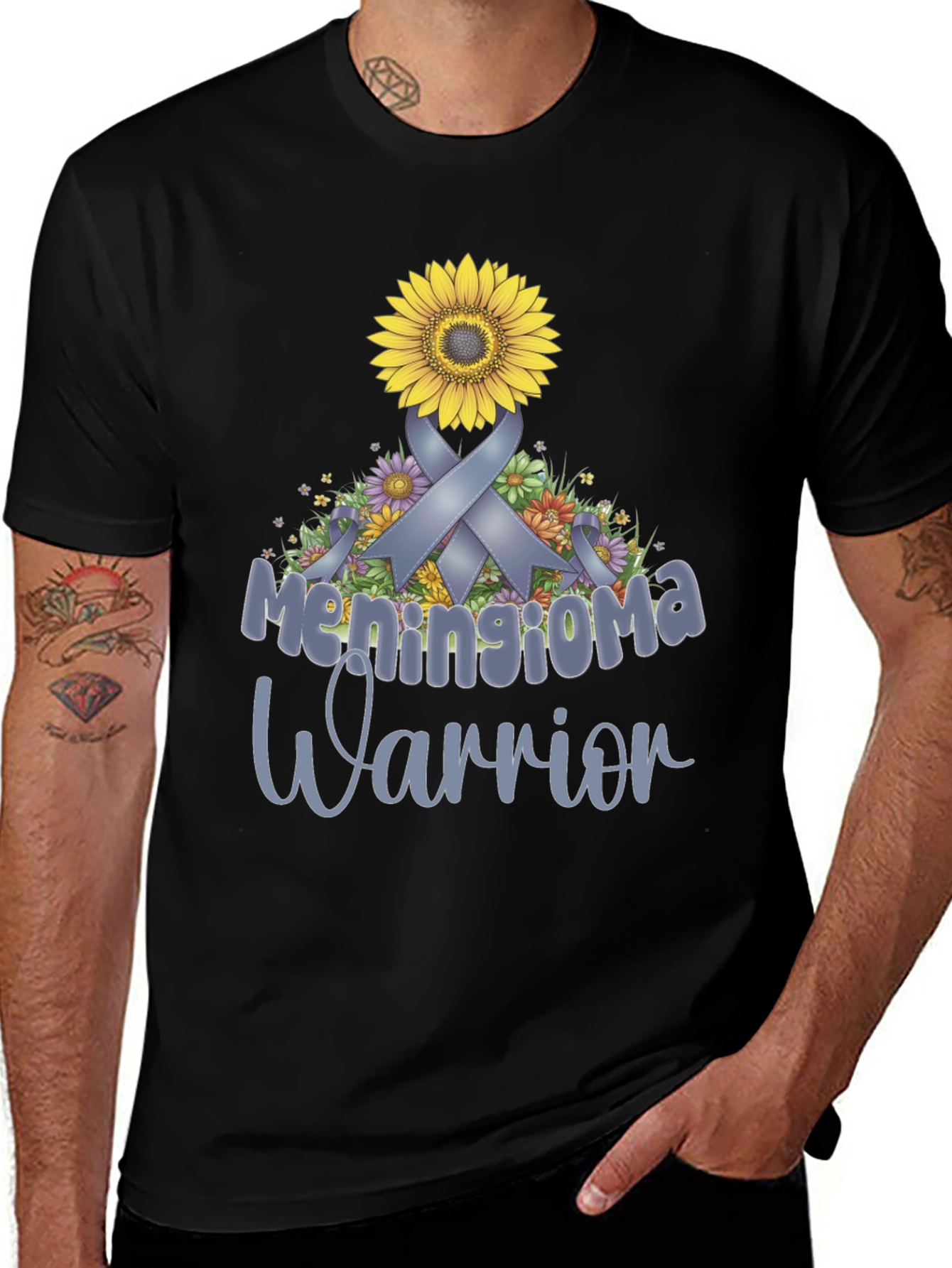 Meningioma Warrior T-Shirt - Sunflower Ribbon