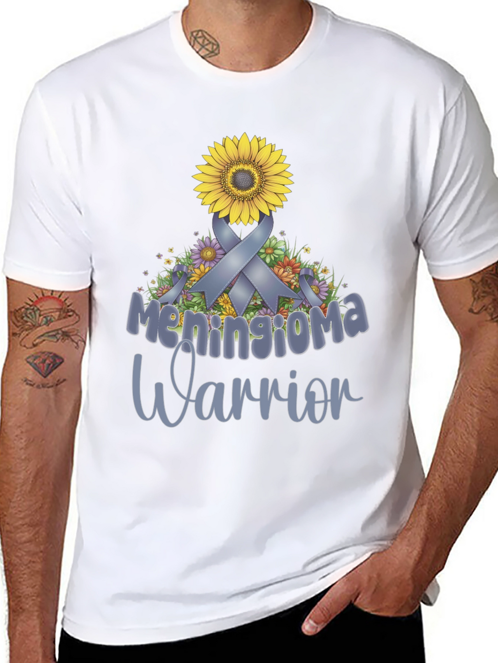 Meningioma Warrior T-Shirt - Sunflower Ribbon