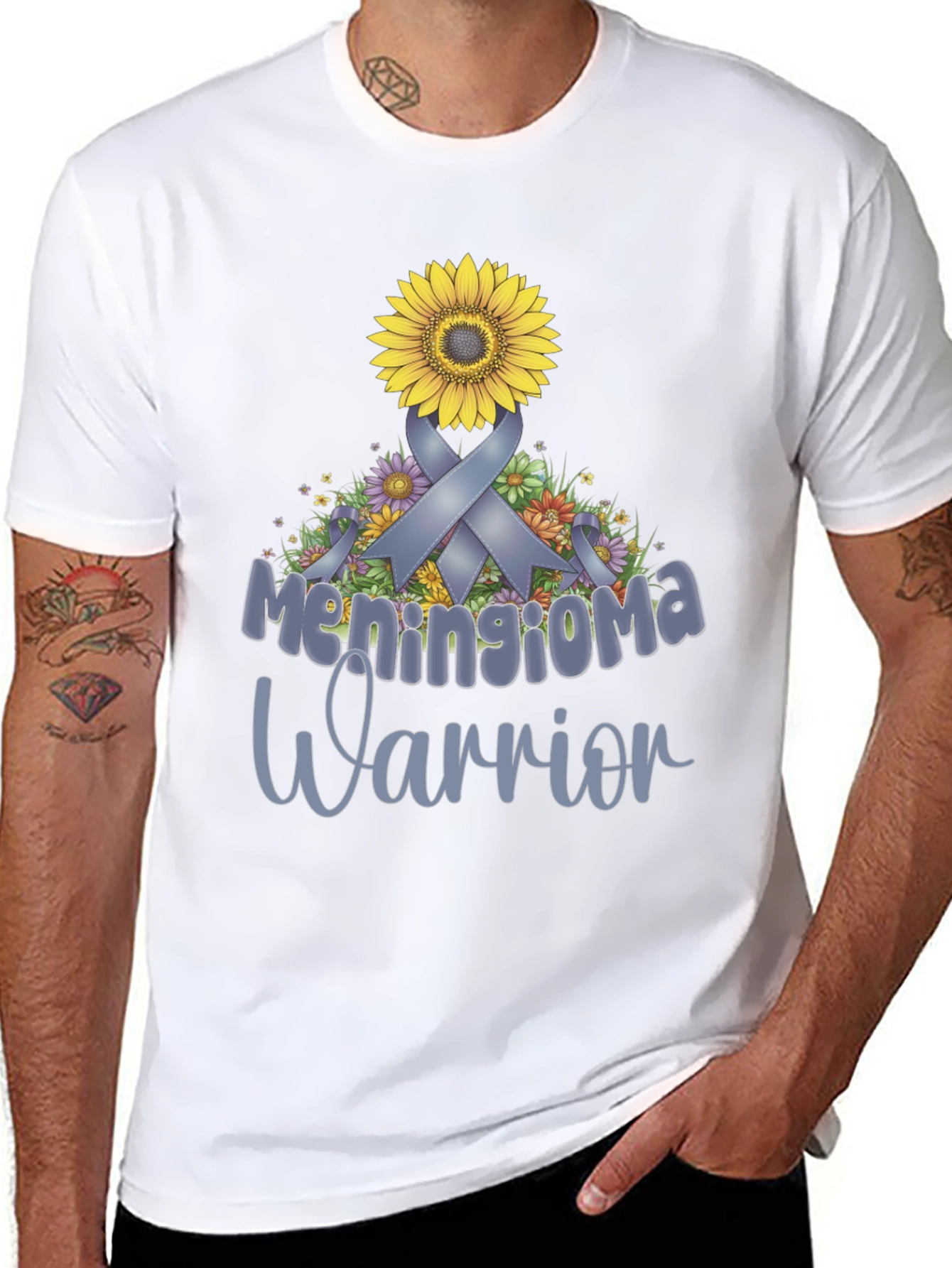 Meningioma Warrior T-Shirt - Sunflower Ribbon
