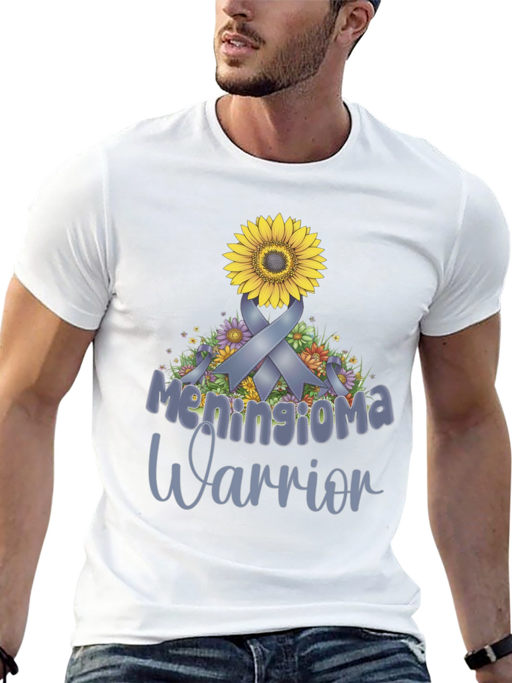 Meningioma Warrior T-Shirt - Sunflower Ribbon