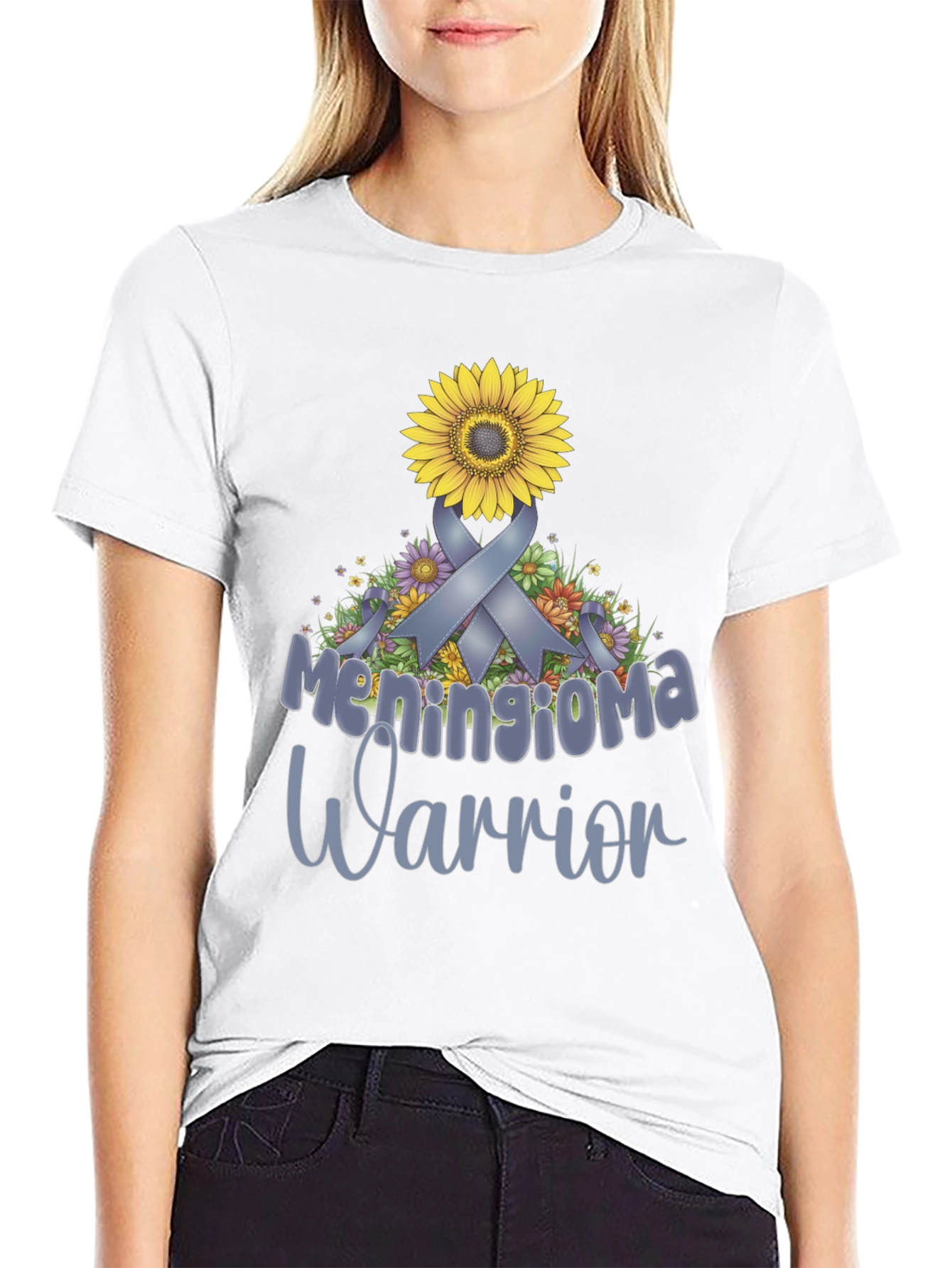 Meningioma Warrior T-Shirt - Sunflower Ribbon