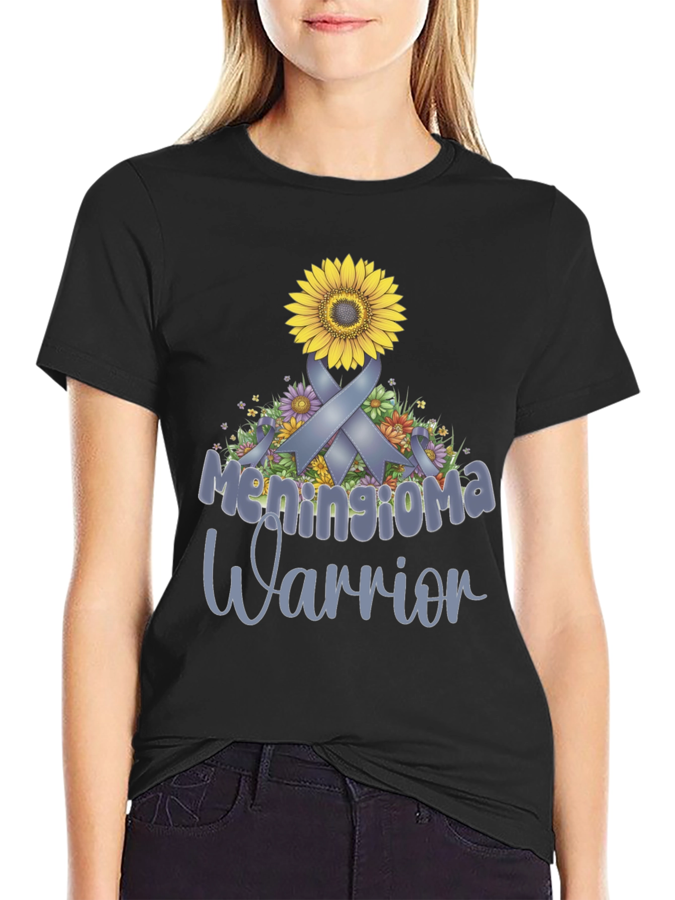 Meningioma Warrior T-Shirt - Sunflower Ribbon