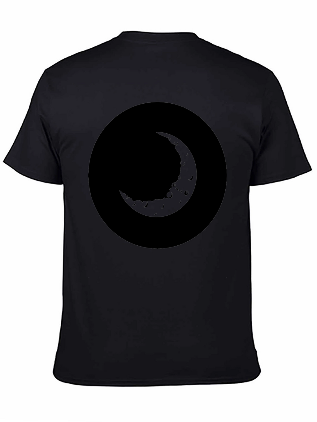 Crescent Moon Graphic T-Shirt - Soft Black Cotton