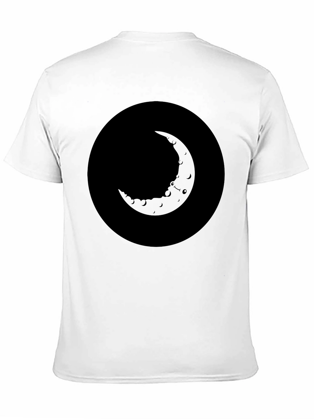 Crescent Moon Graphic T-Shirt - Soft Black Cotton