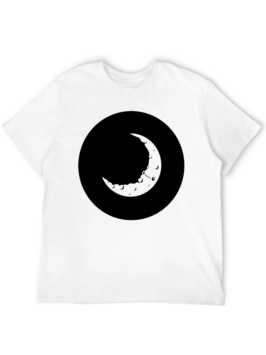 Crescent Moon Graphic T-Shirt - Soft Black Cotton