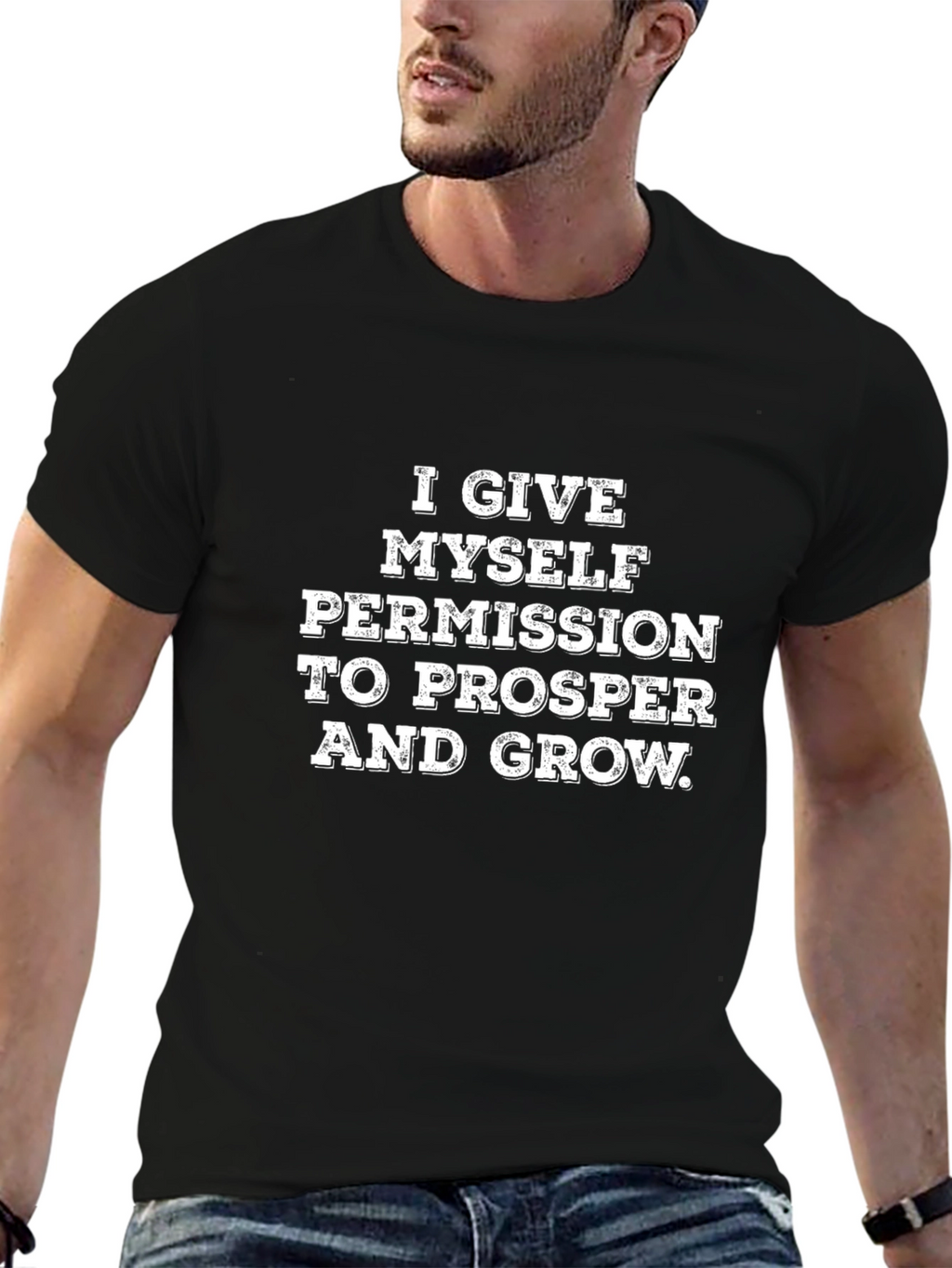 Motivational Graphic Tee - I Give Myself Permission