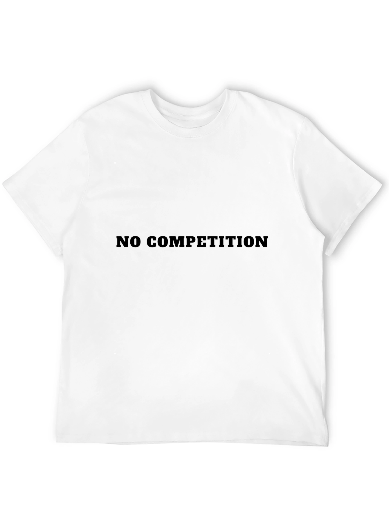 No Competition Black Graphic Tee - Bold Statement T-Shirt