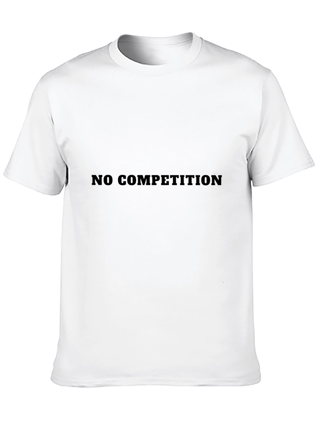 No Competition Black Graphic Tee - Bold Statement T-Shirt