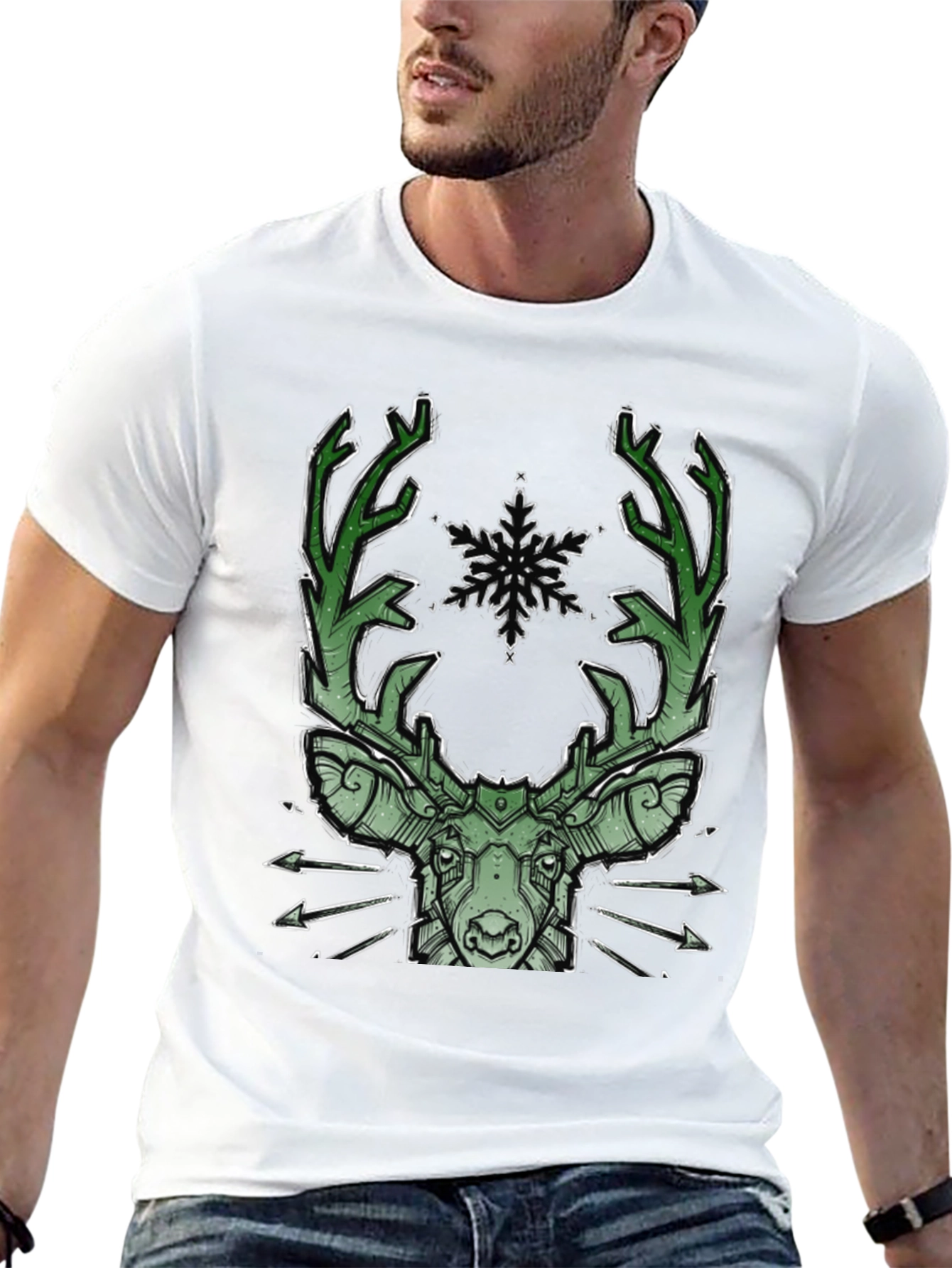 Geometric Deer Graphic Tee