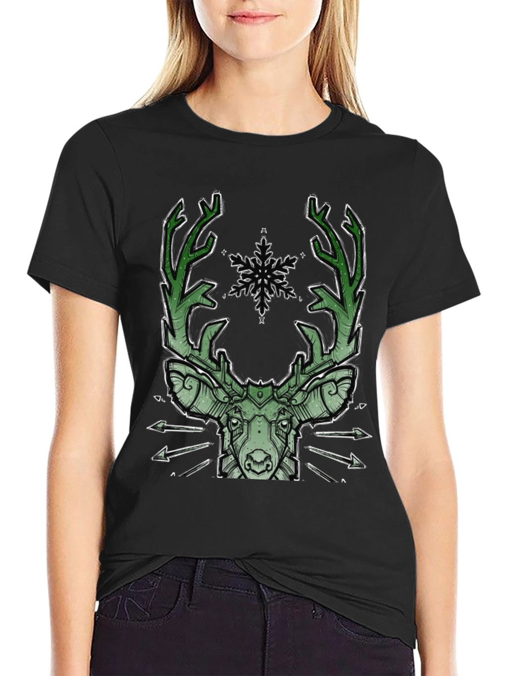 Geometric Deer Graphic Tee