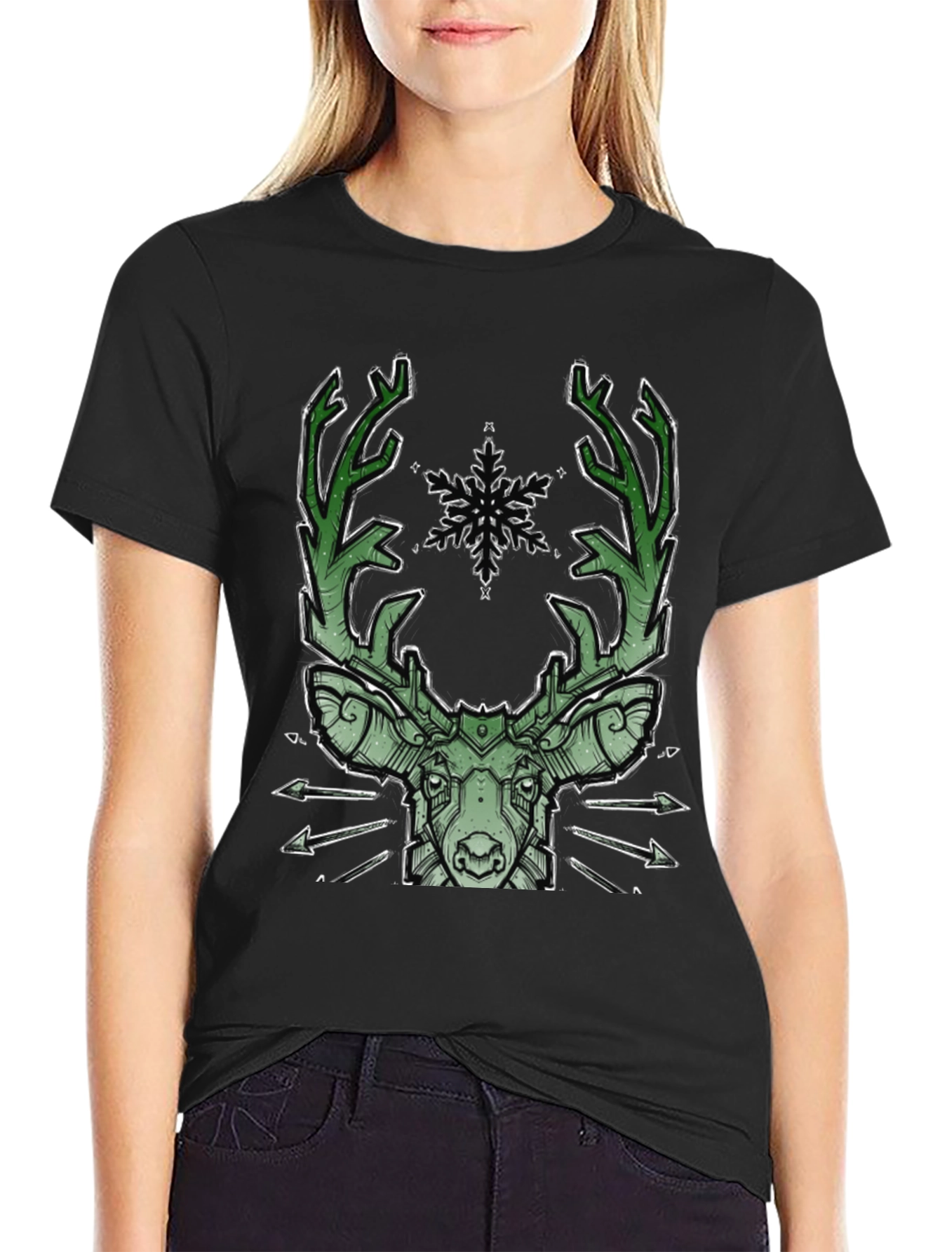 Geometric Deer Graphic Tee