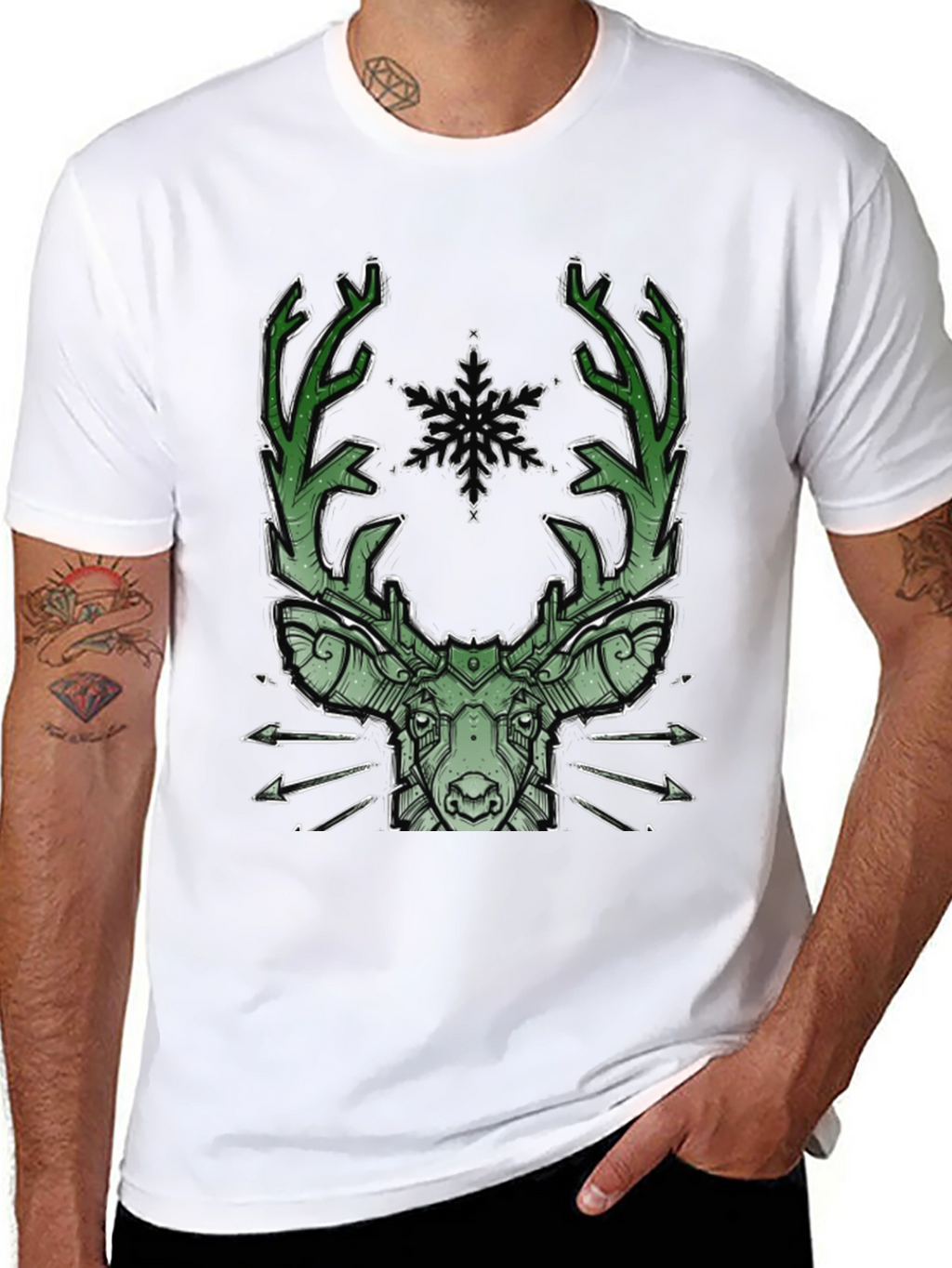 Geometric Deer Graphic Tee