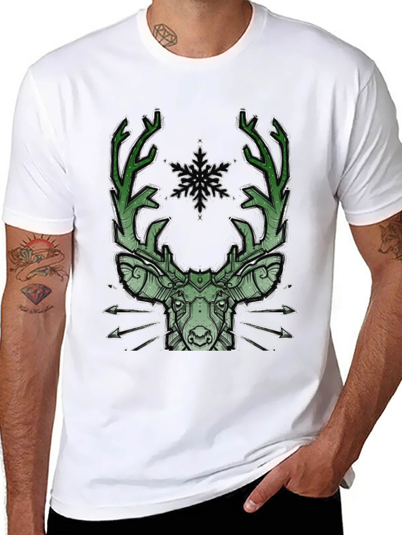 Geometric Deer Graphic Tee