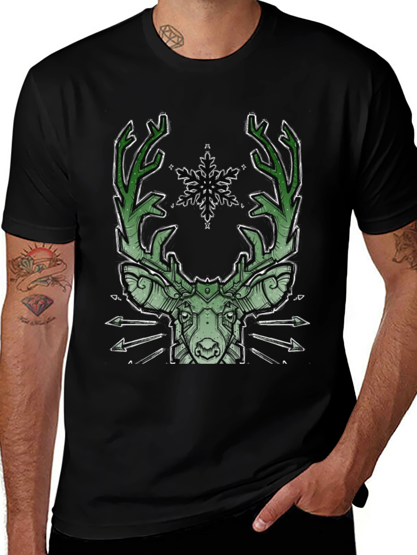 Geometric Deer Graphic Tee