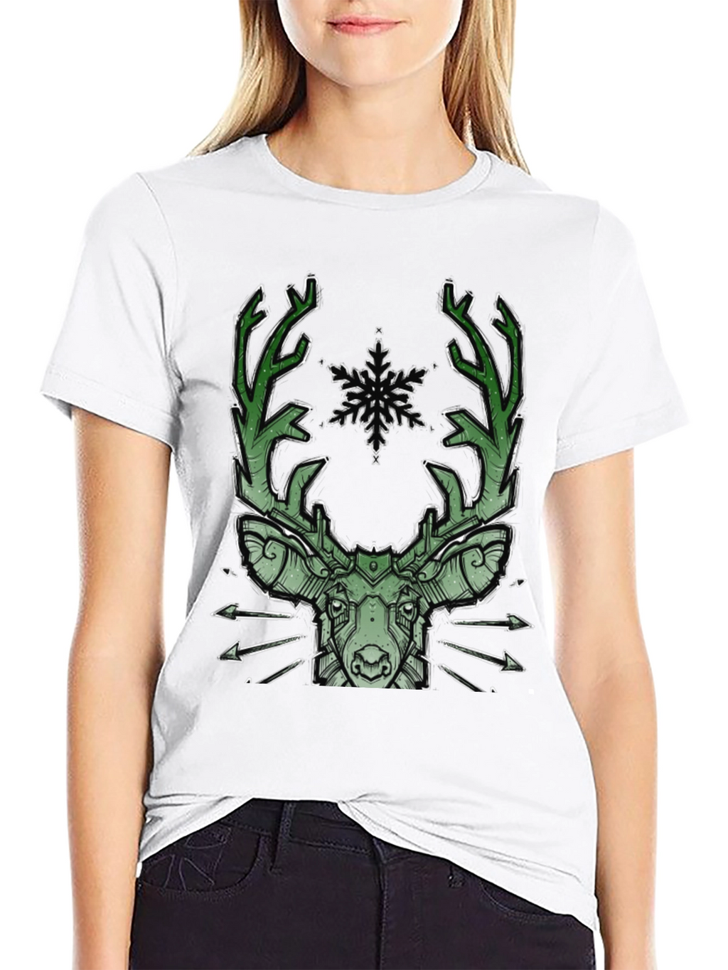 Geometric Deer Graphic Tee