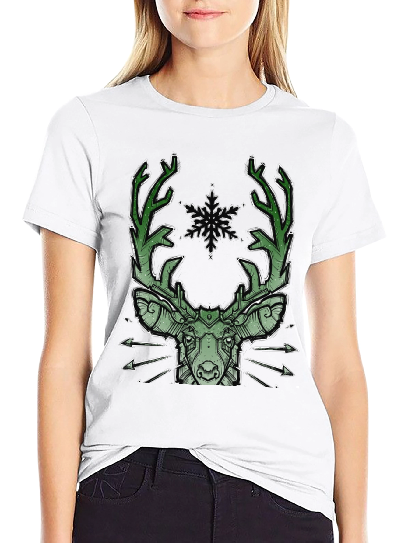 Geometric Deer Graphic Tee