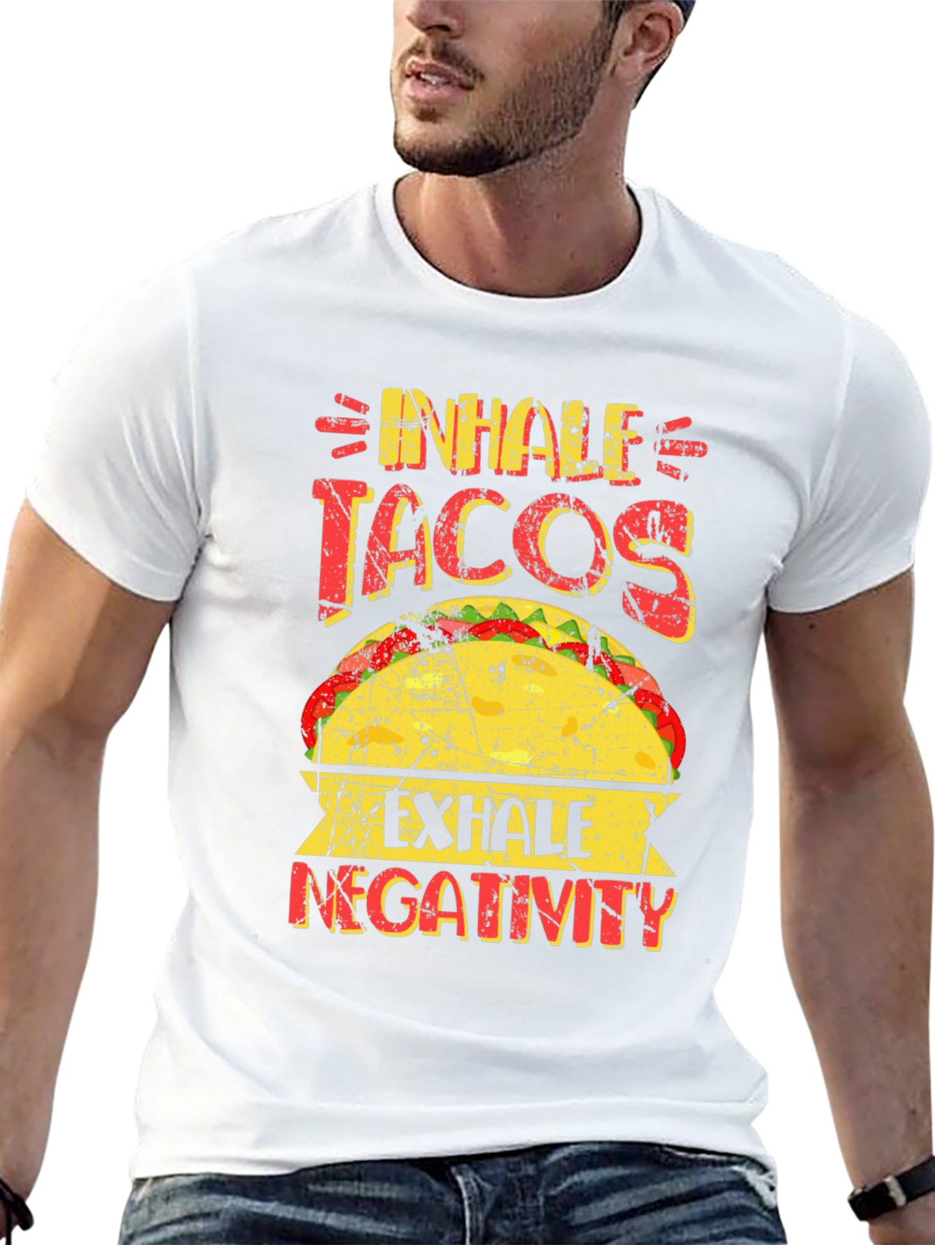 Inhale Tacos Exhale Negativity Graphic Tee
