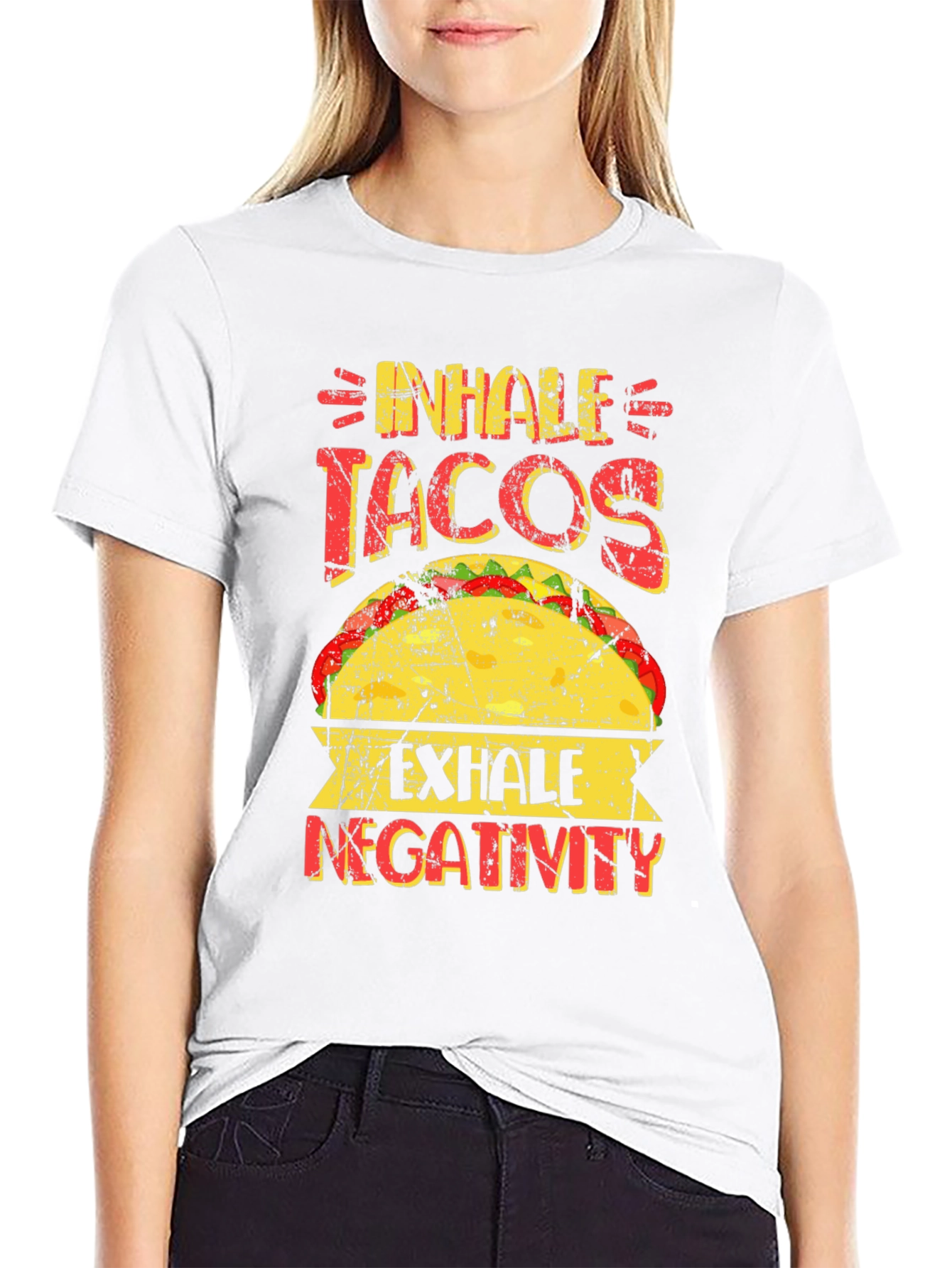 Inhale Tacos Exhale Negativity Graphic Tee