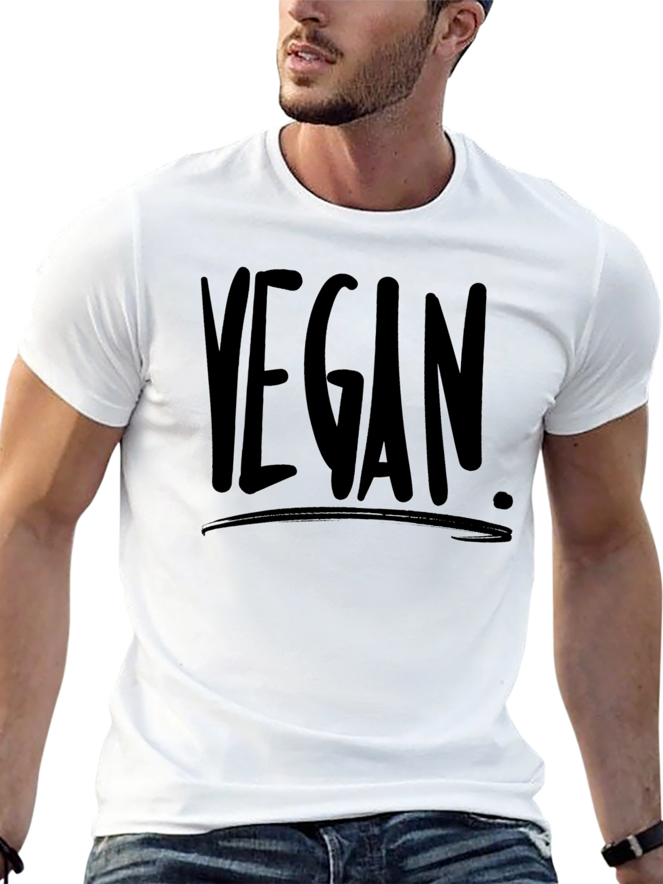 Vegan Statement Tee - Bold Graphic Print