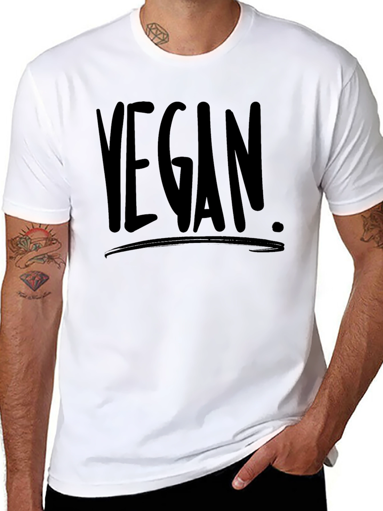 Vegan Statement Tee - Bold Graphic Print