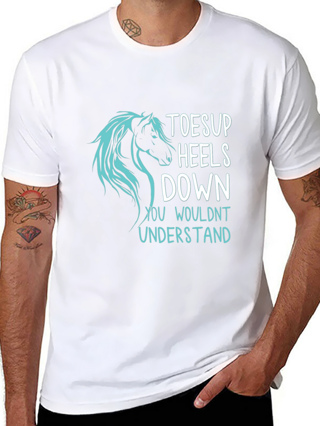 Toes Up Heels Down Horse T-Shirt