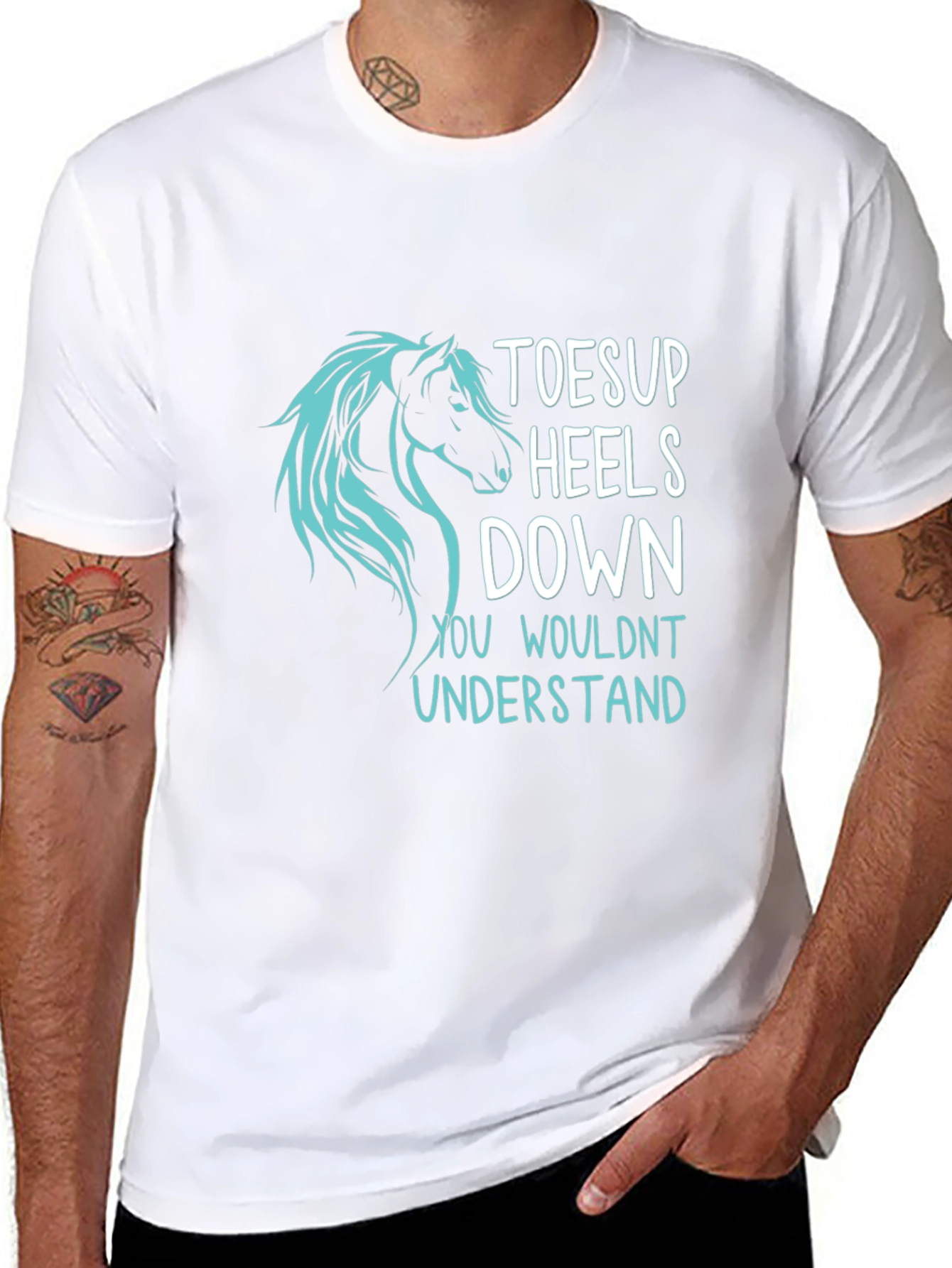 Toes Up Heels Down Horse T-Shirt