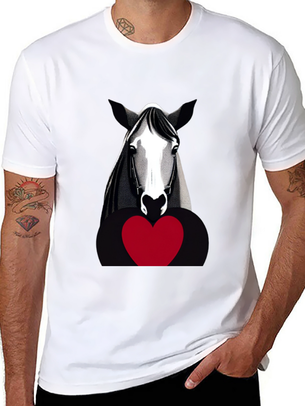 Horse and Heart Graphic Tee - Unisex