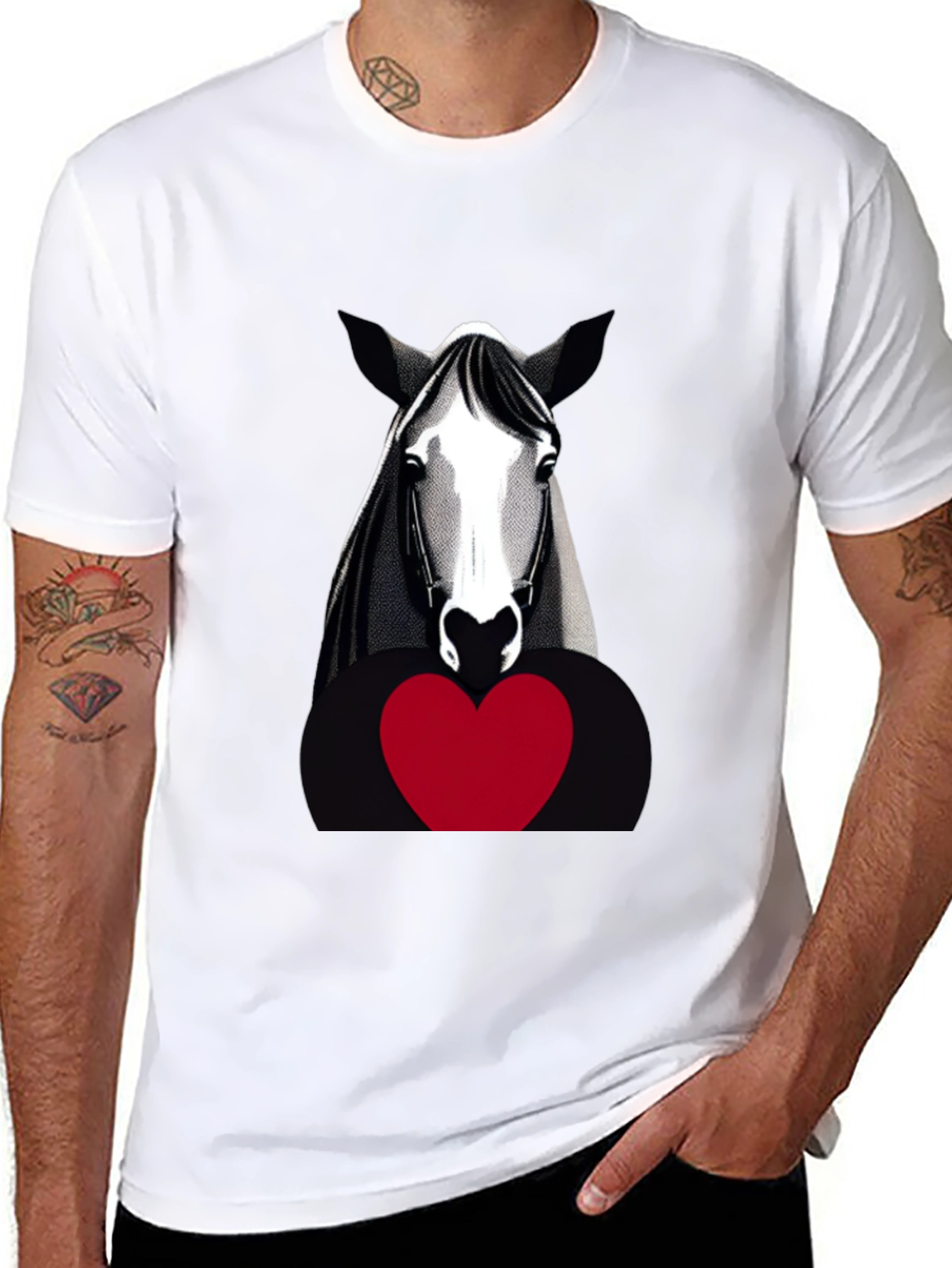 Horse and Heart Graphic Tee - Unisex