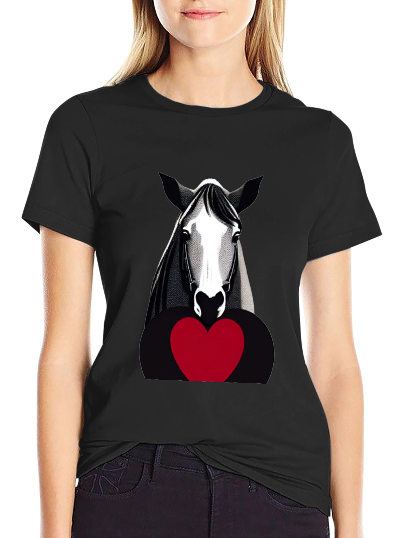 Horse and Heart Graphic Tee - Unisex
