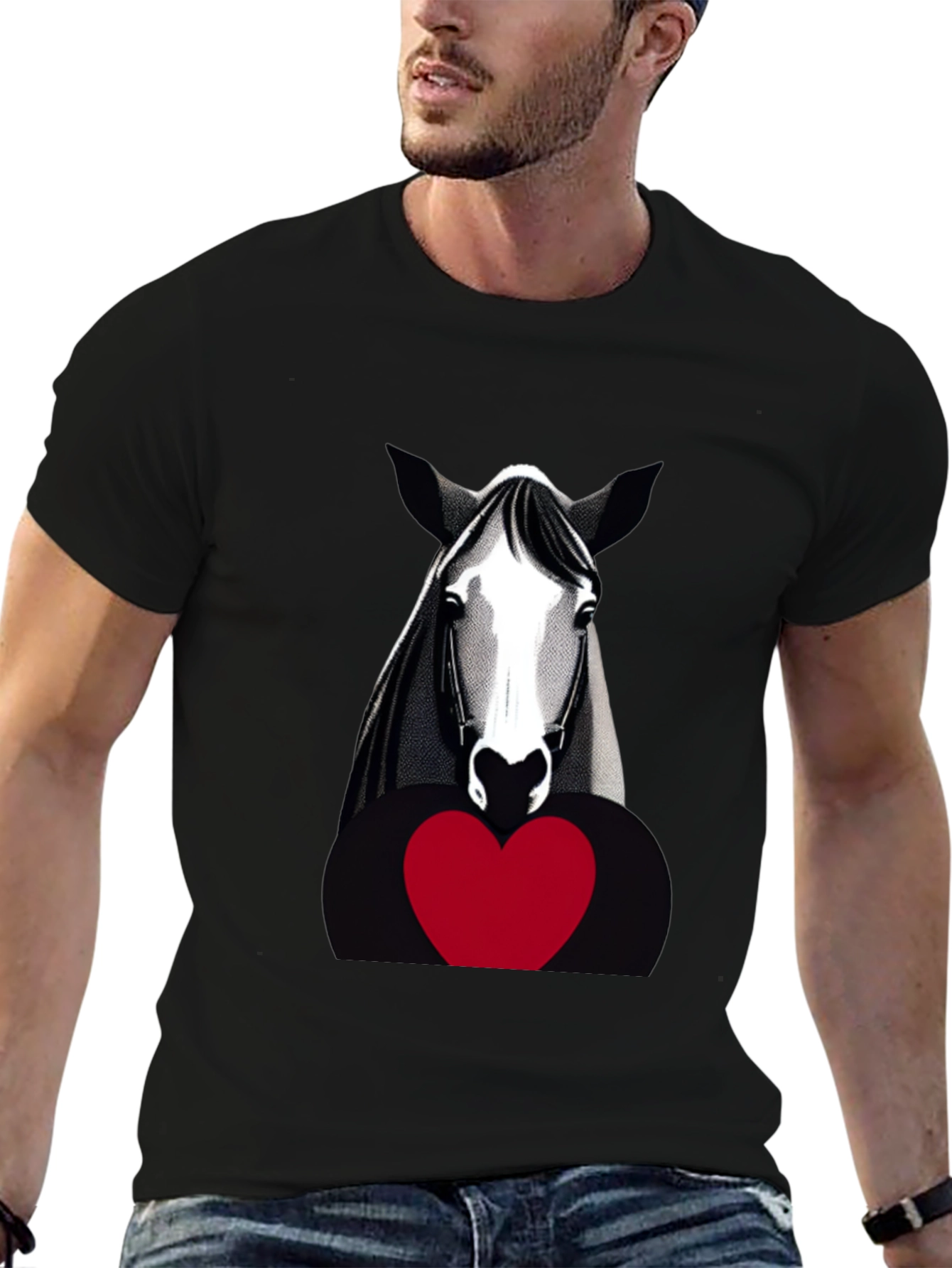 Horse and Heart Graphic Tee - Unisex