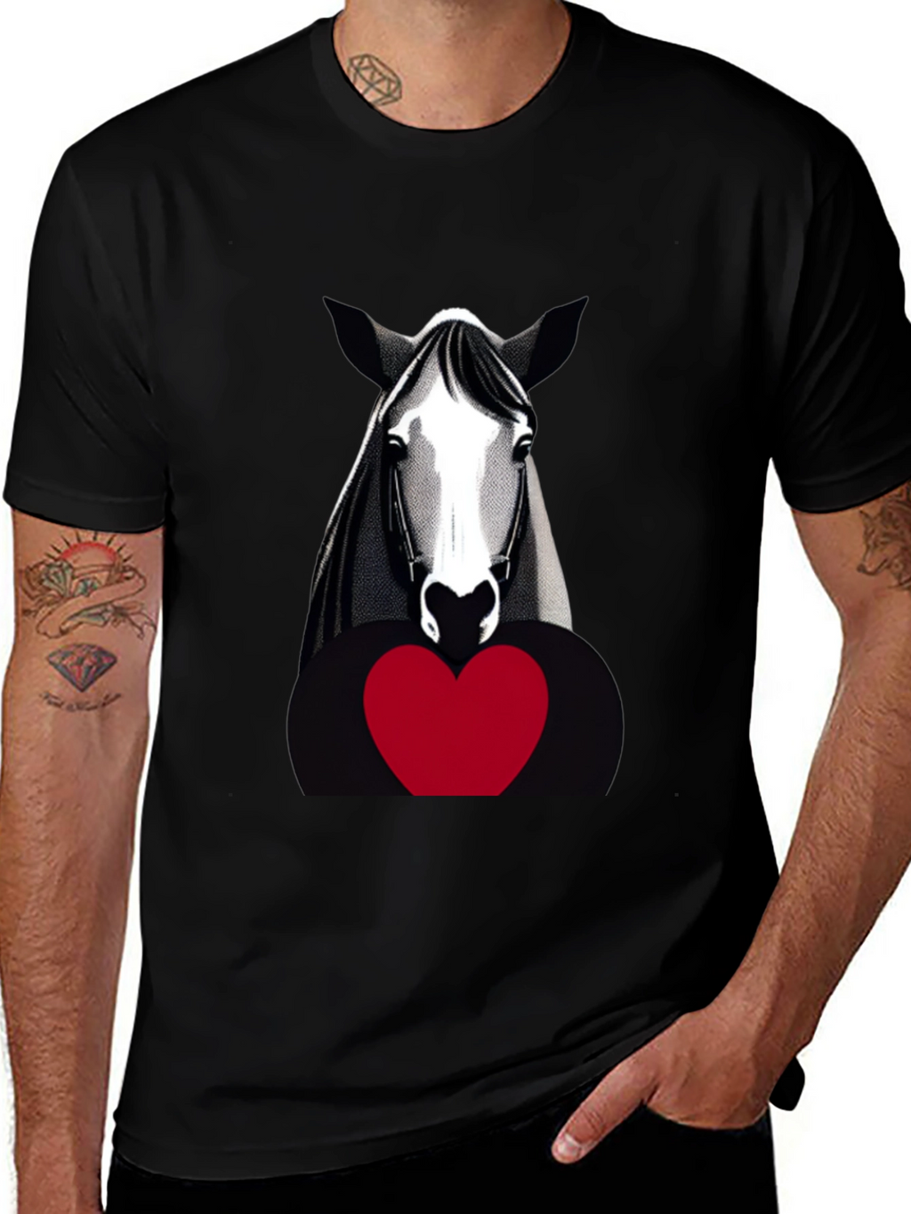 Horse and Heart Graphic Tee - Unisex