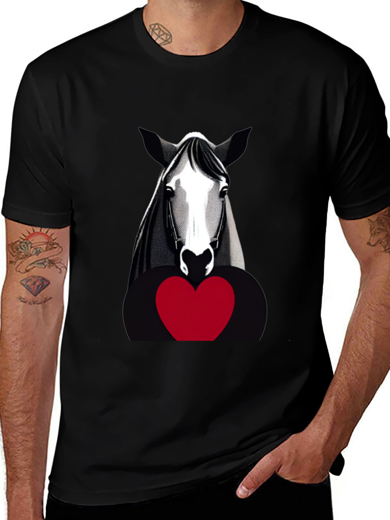 Horse and Heart Graphic Tee - Unisex