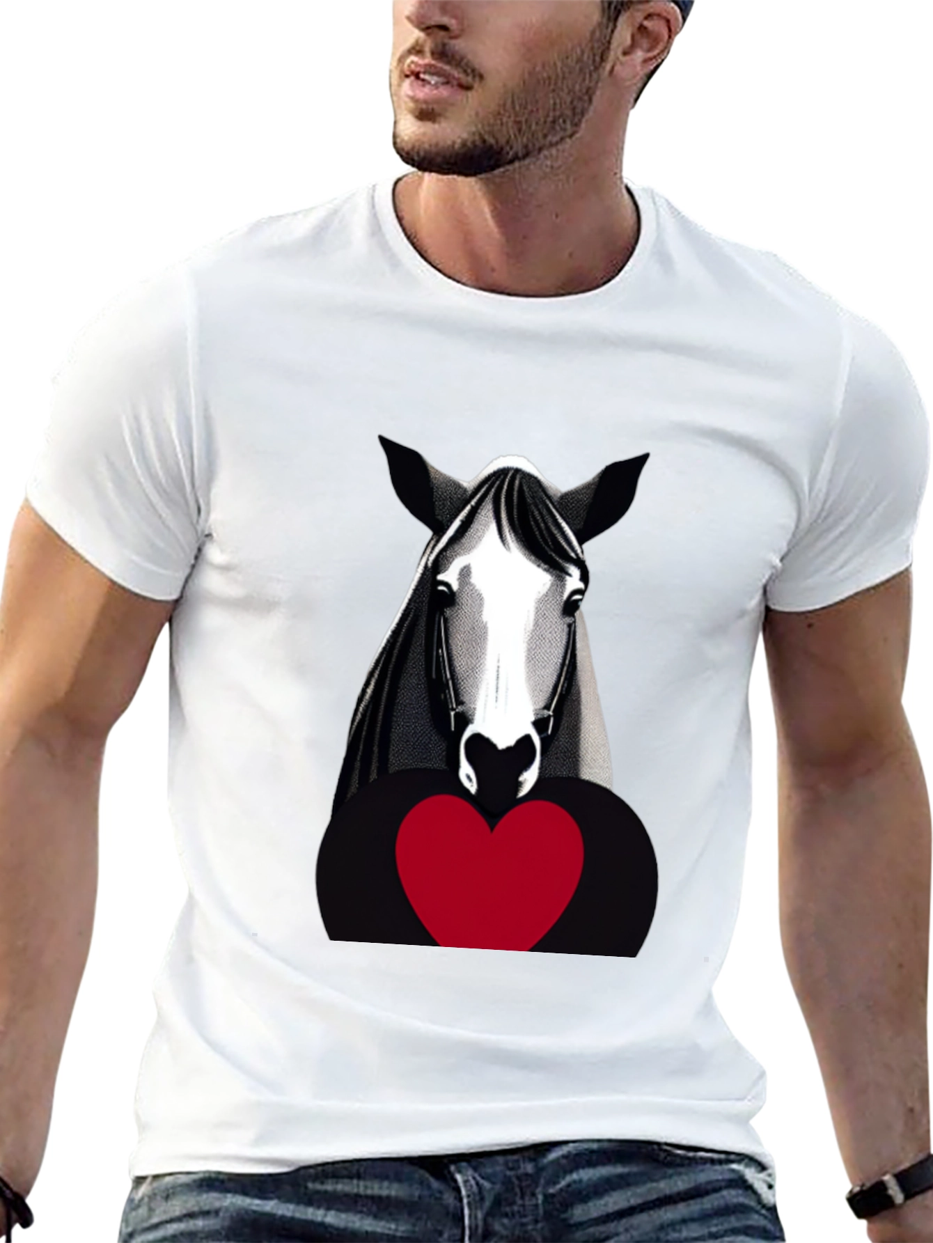 Horse and Heart Graphic Tee - Unisex