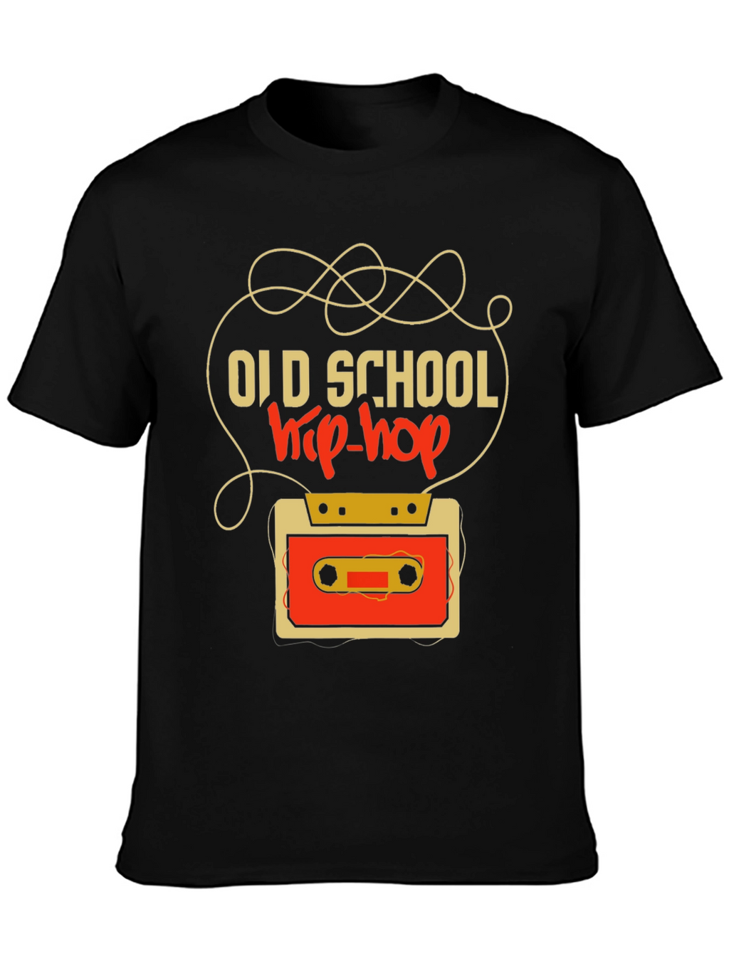 Old School Hip-Hop Cassette Tape Graphic Tee