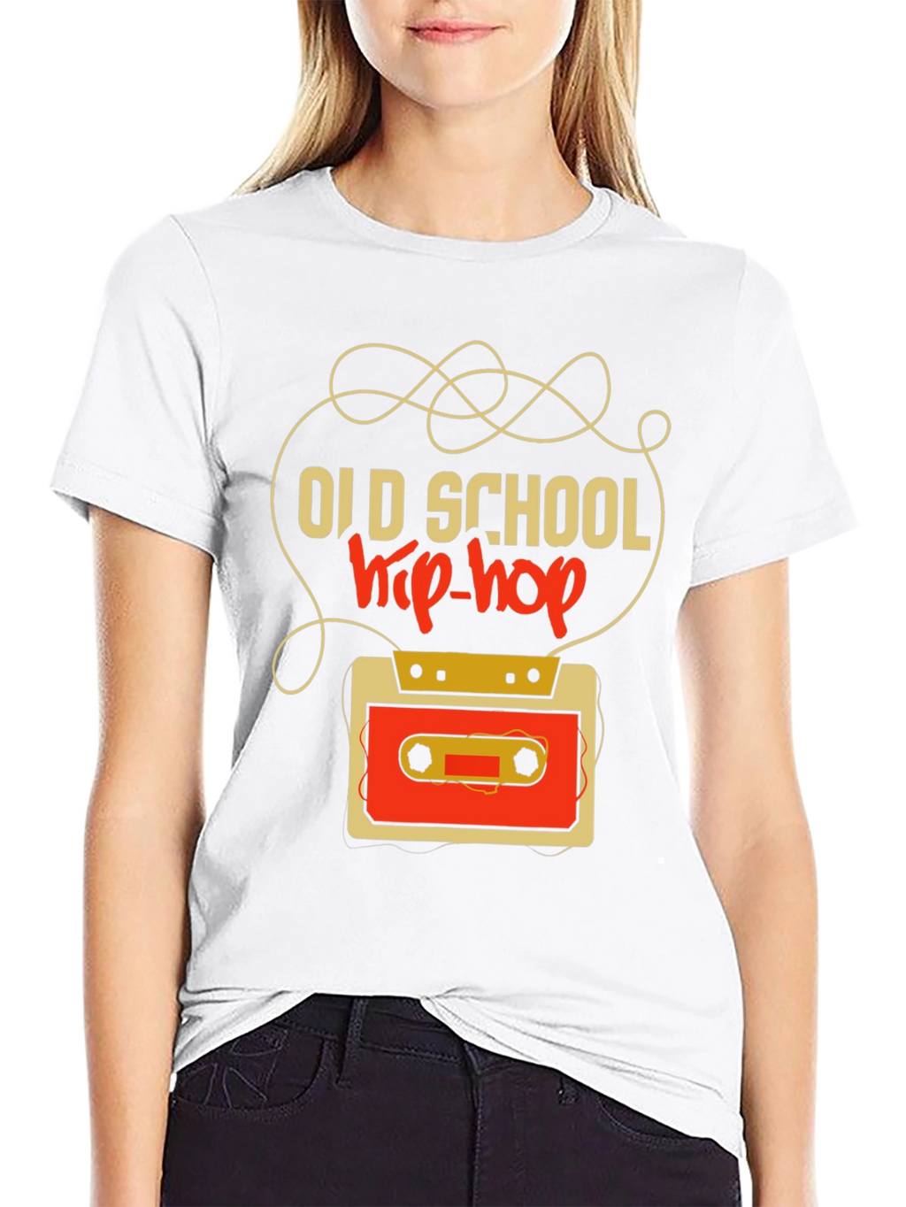 Old School Hip-Hop Cassette Tape Graphic Tee