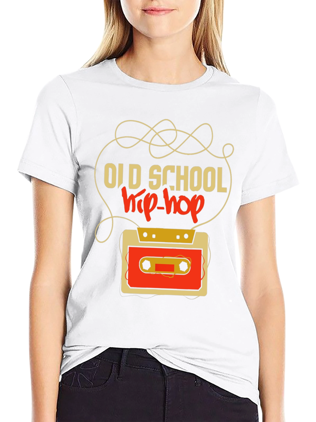 Old School Hip-Hop Cassette Tape Graphic Tee