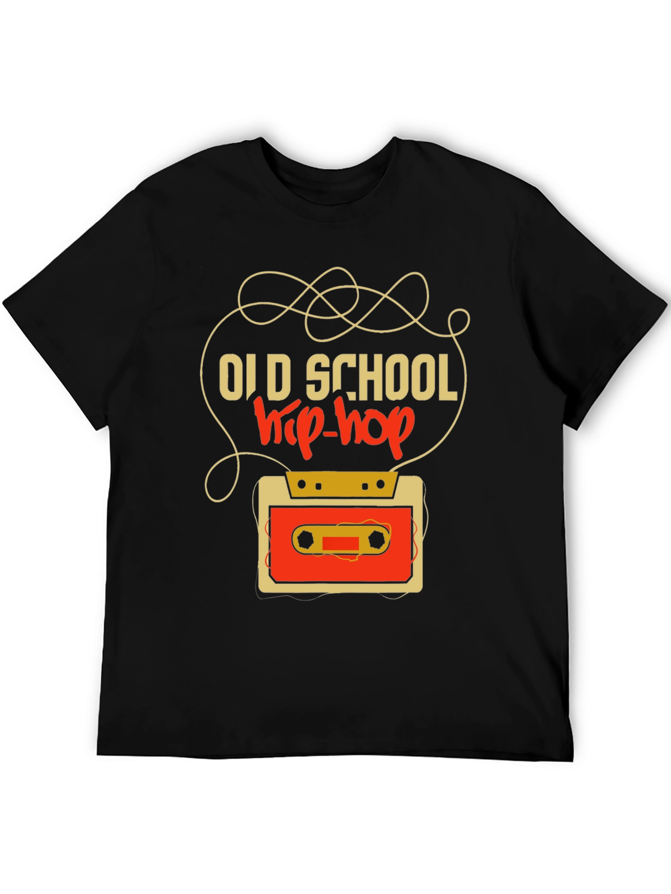 Old School Hip-Hop Cassette Tape Graphic Tee