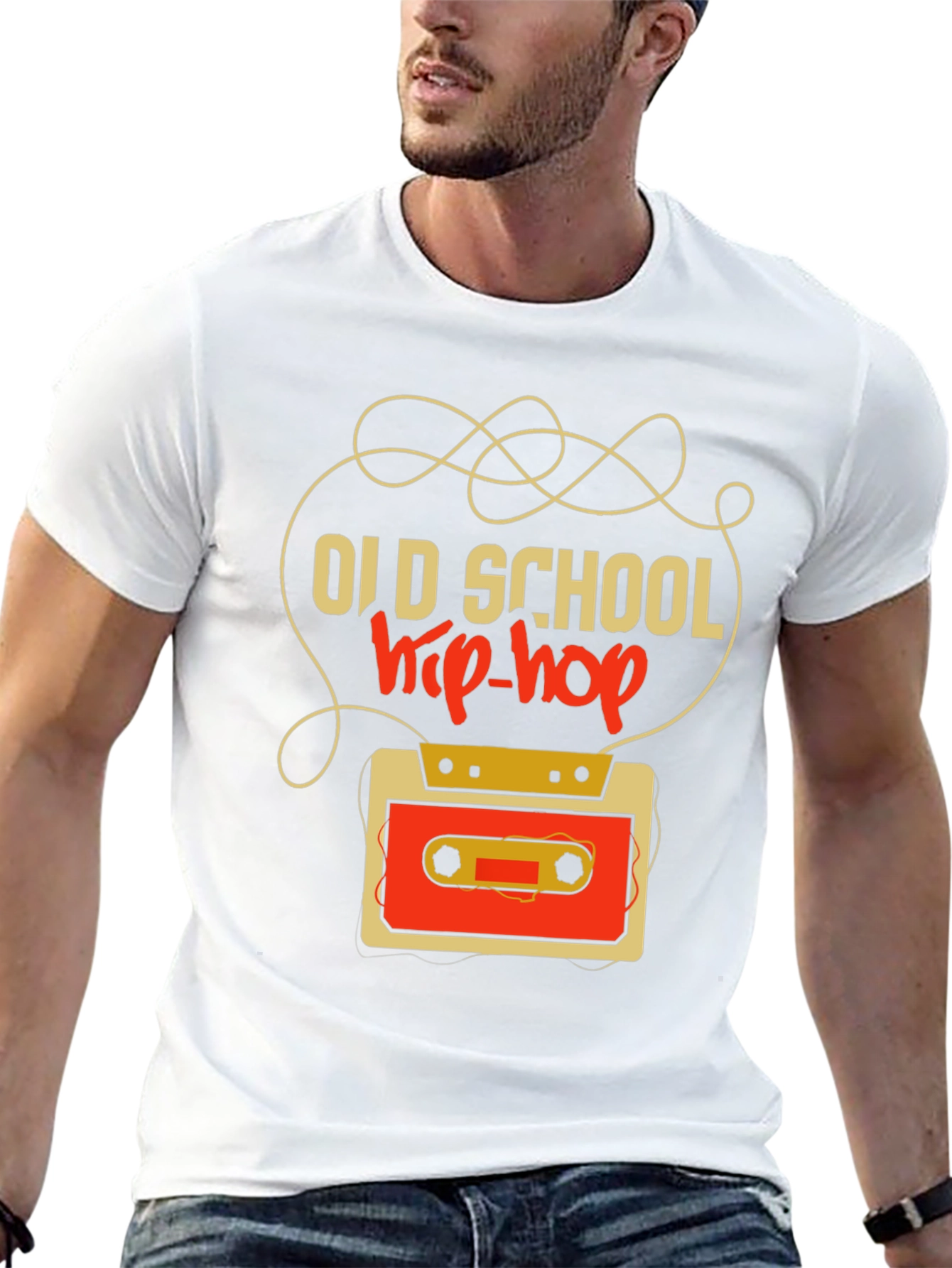 Old School Hip-Hop Cassette Tape Graphic Tee