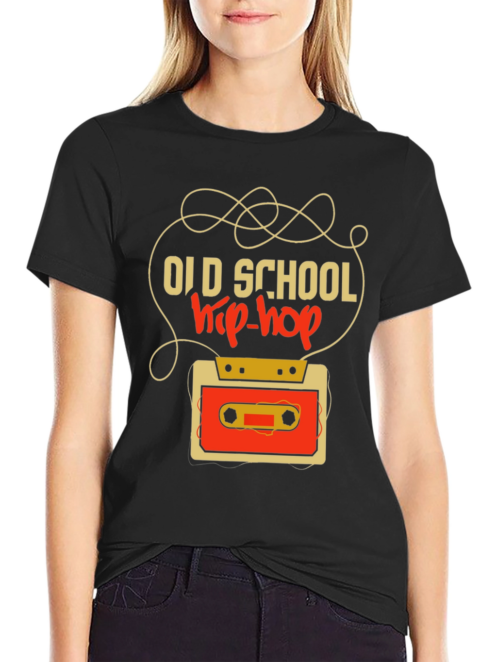 Old School Hip-Hop Cassette Tape Graphic Tee
