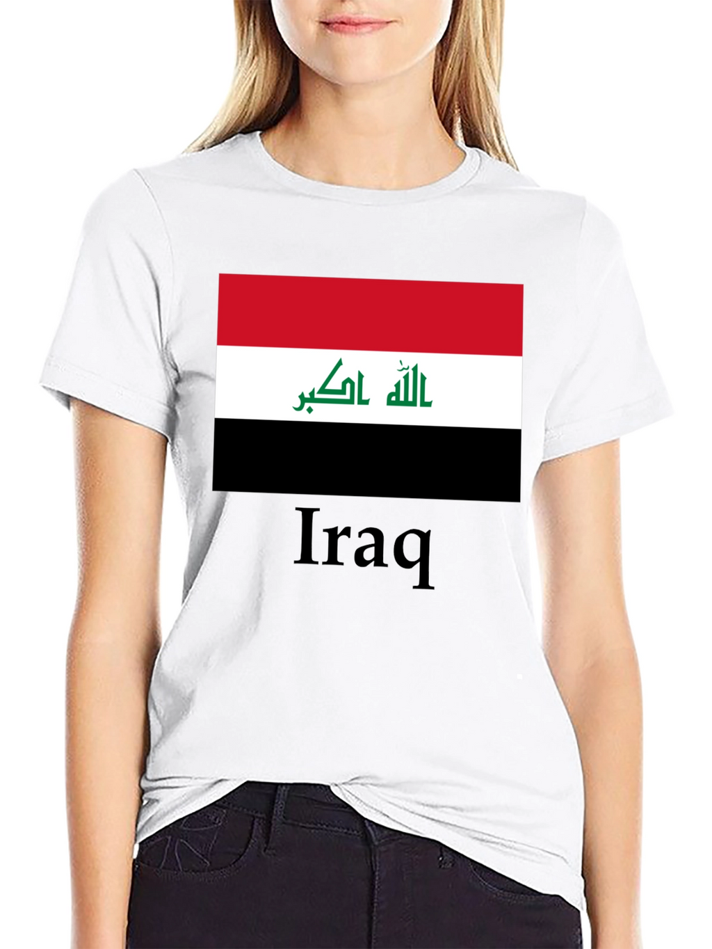 Iraq Flag T-Shirt - Black