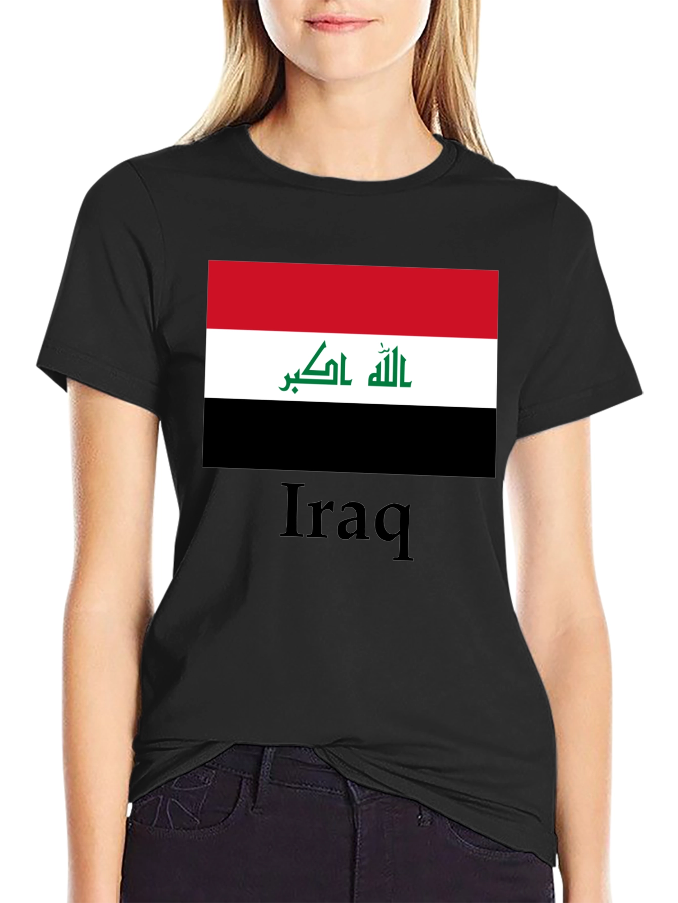 Iraq Flag T-Shirt - Black