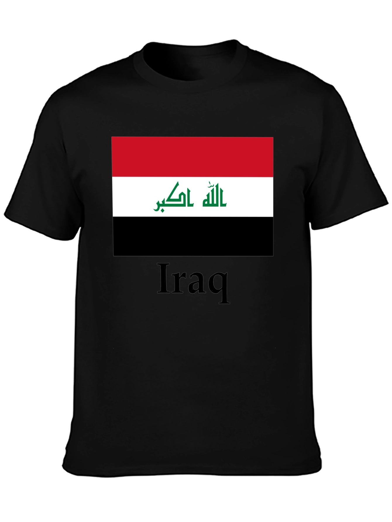 Iraq Flag T-Shirt - Black