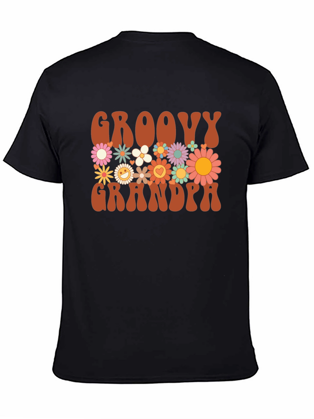 Groovy Grandpa Graphic Tee - Retro Floral Design