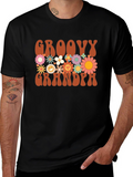 Groovy Grandpa Graphic Tee - Retro Floral Design