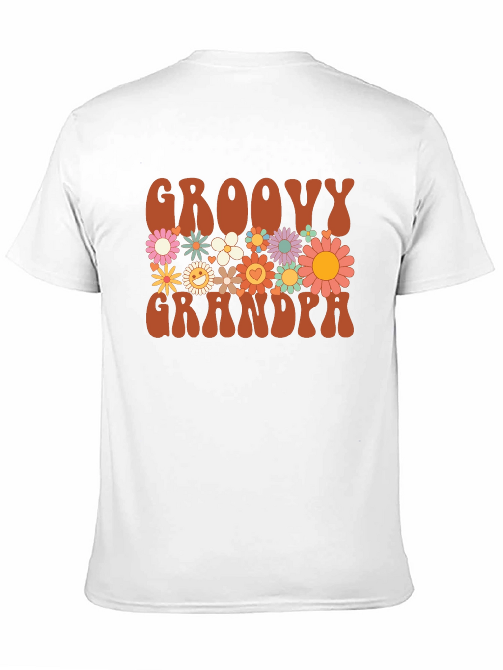 Groovy Grandpa Graphic Tee - Retro Floral Design